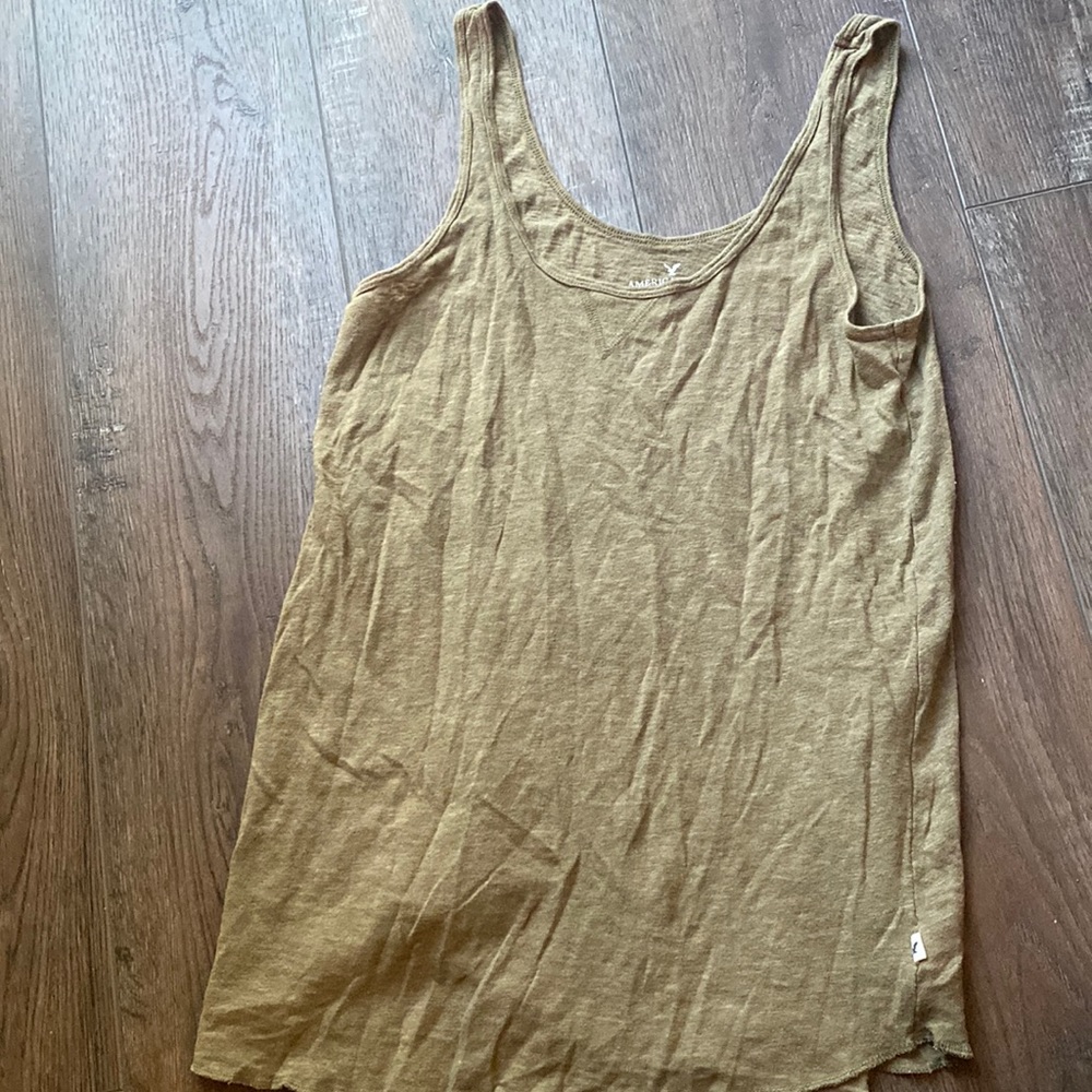 Olive Green Tank Top | Size SMALL | American Eagle